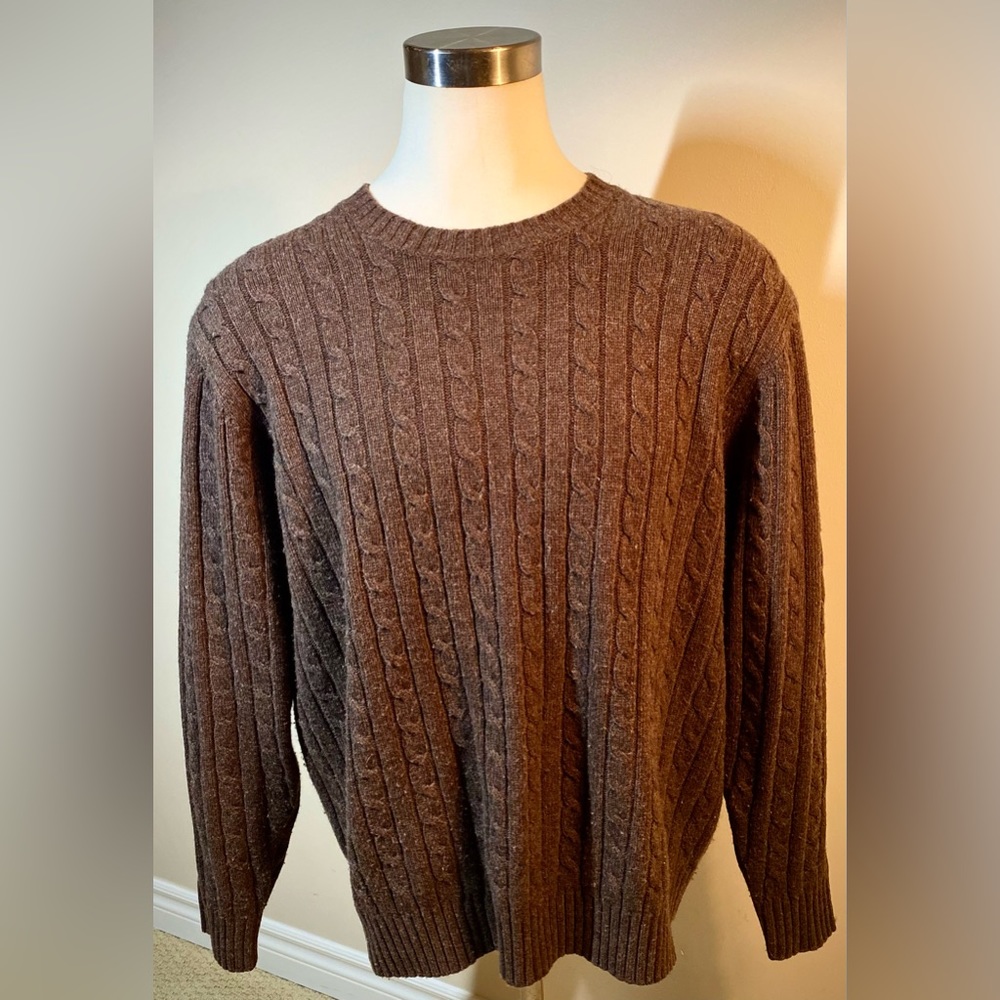 L.L. Bean - Cable-Knit Lambs Wool Sweater - XXL